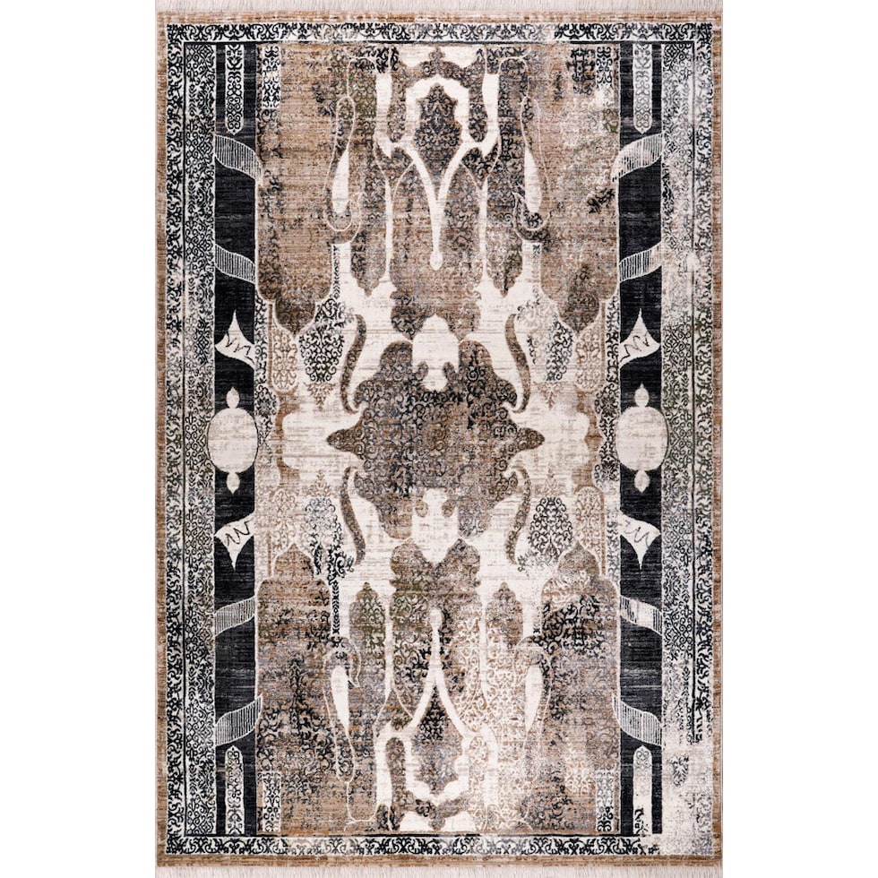 brinelli tan black area rug  x    