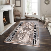 brinelli tan black area rug  x    