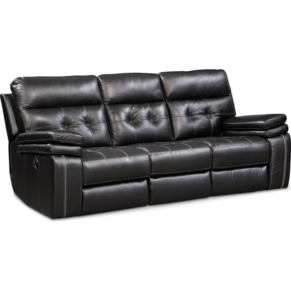 brisco black manual black manual reclining sofa   