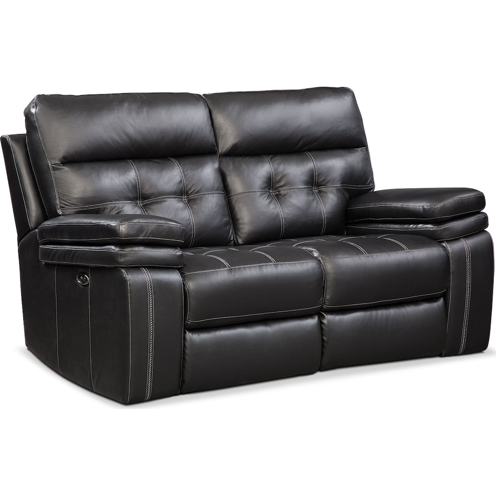 brisco black power black power reclining loveseat   