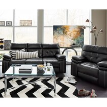 brisco black  pc power reclining living room   