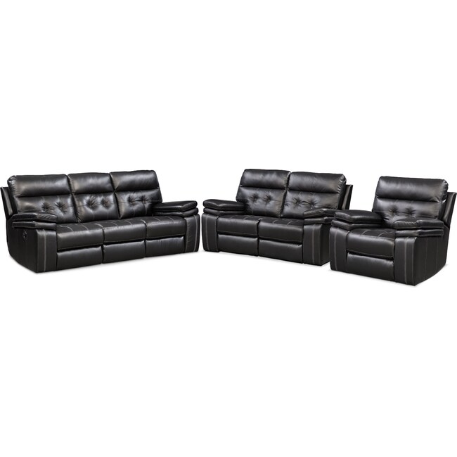 Living Room Furniture - Brisco Manual Reclining Sofa, Loveseat, and Recliner