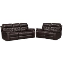 brisco brown  pc manual reclining living room   