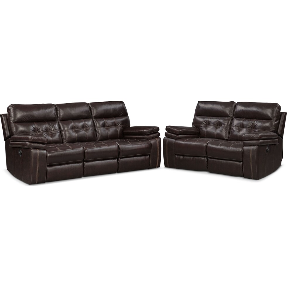 brisco brown  pc manual reclining living room   