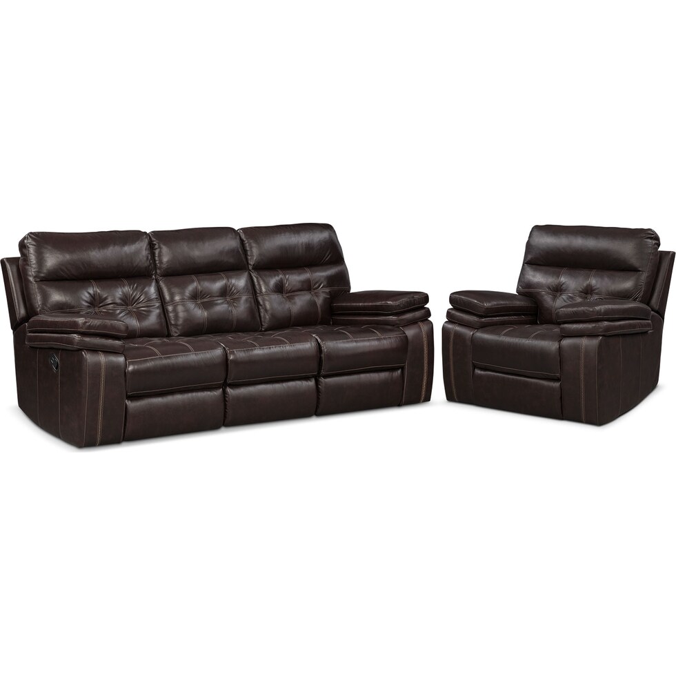 brisco brown  pc manual reclining living room   