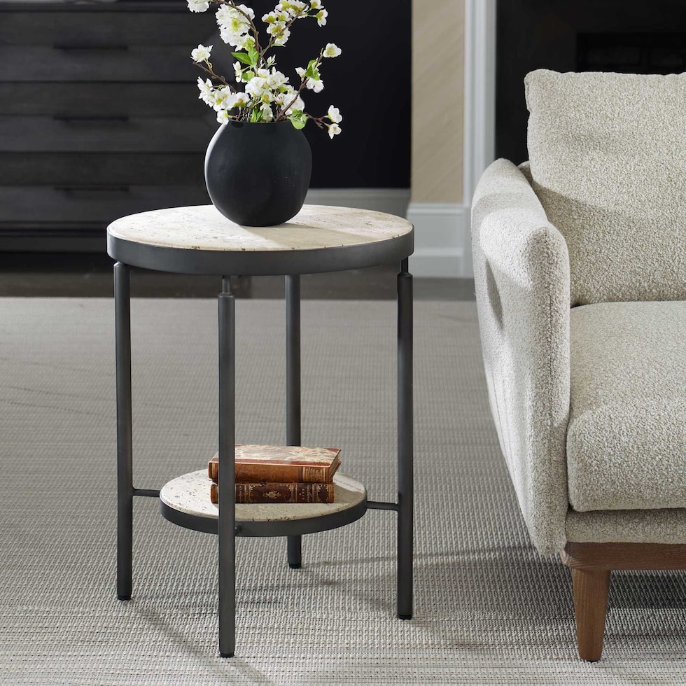 brit black side table   