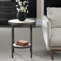 brit black side table   