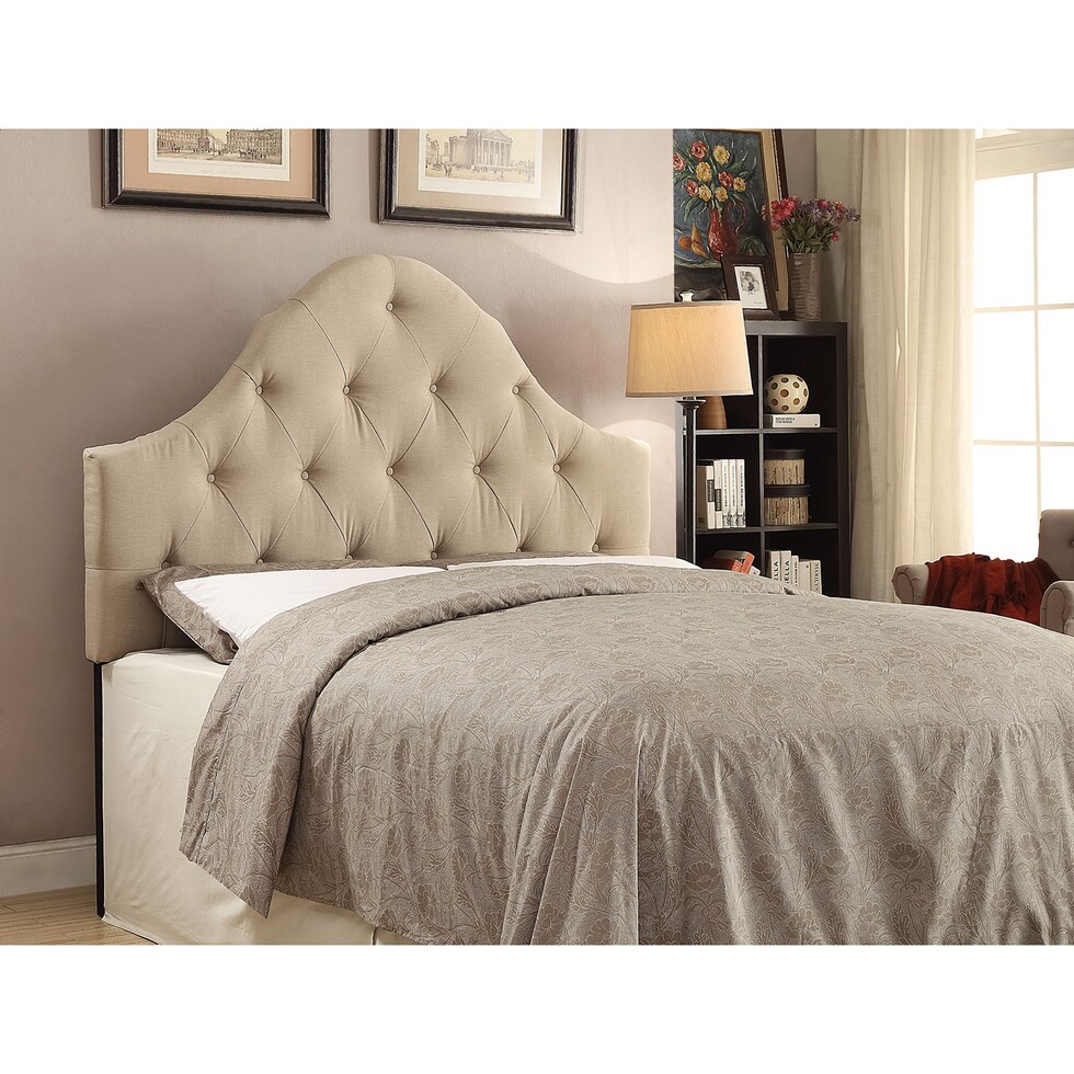 brittany beige light brown full queen headboard   