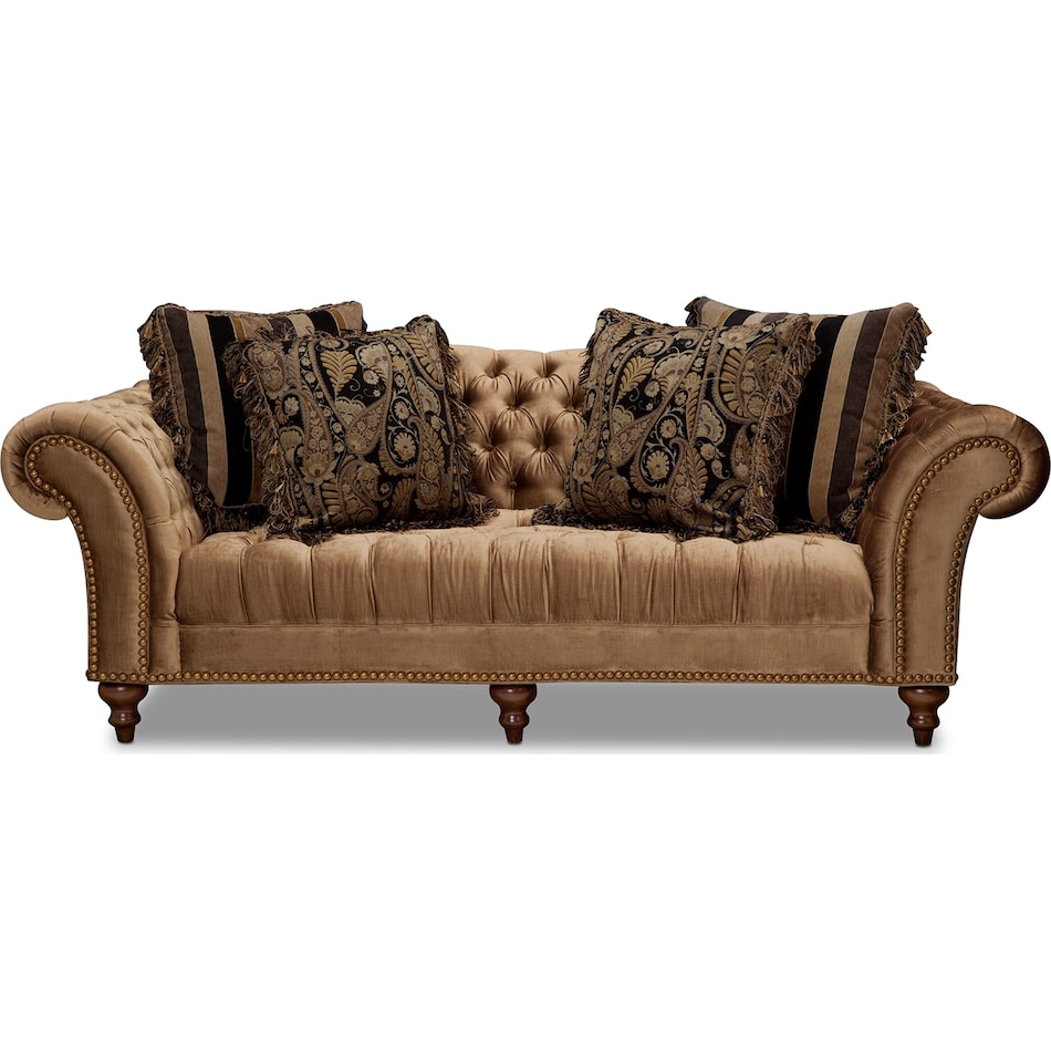 brittney dark brown sofa   
