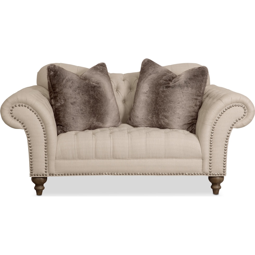 brittney linen loveseat   