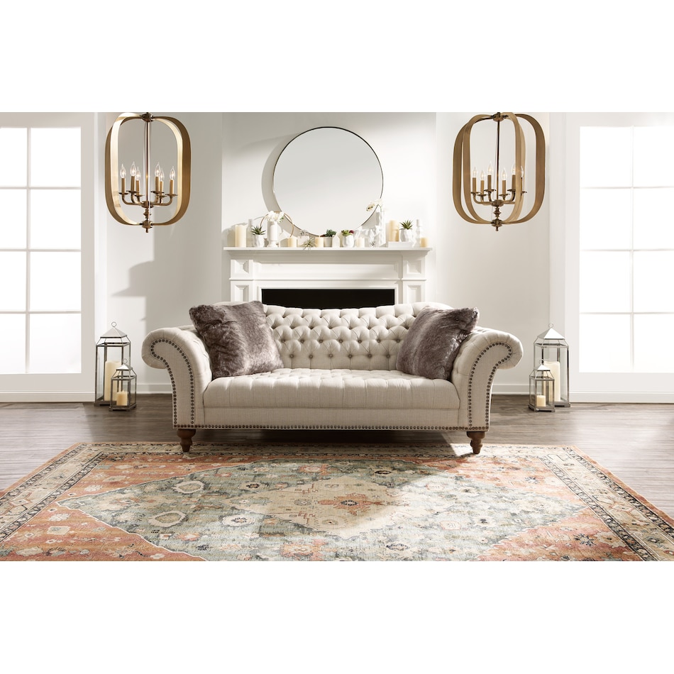 brittney linen sofa   