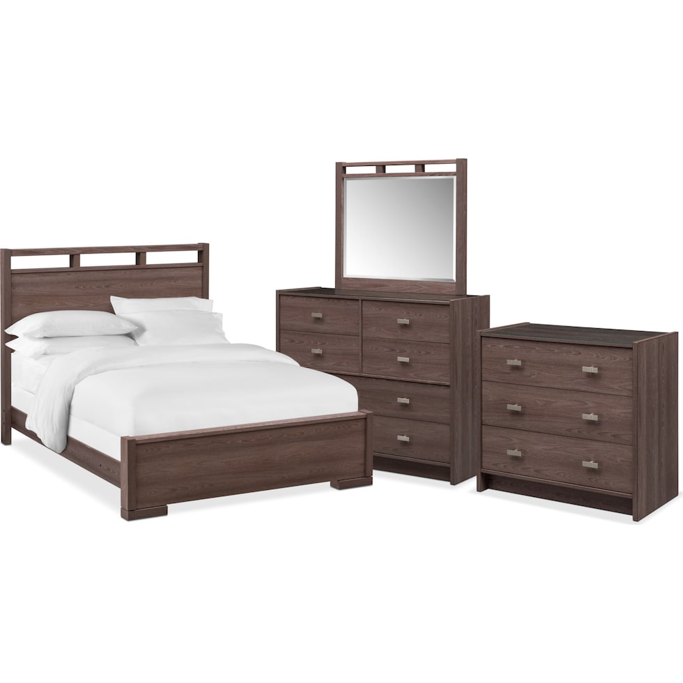 britto dark brown  pc king bedroom   
