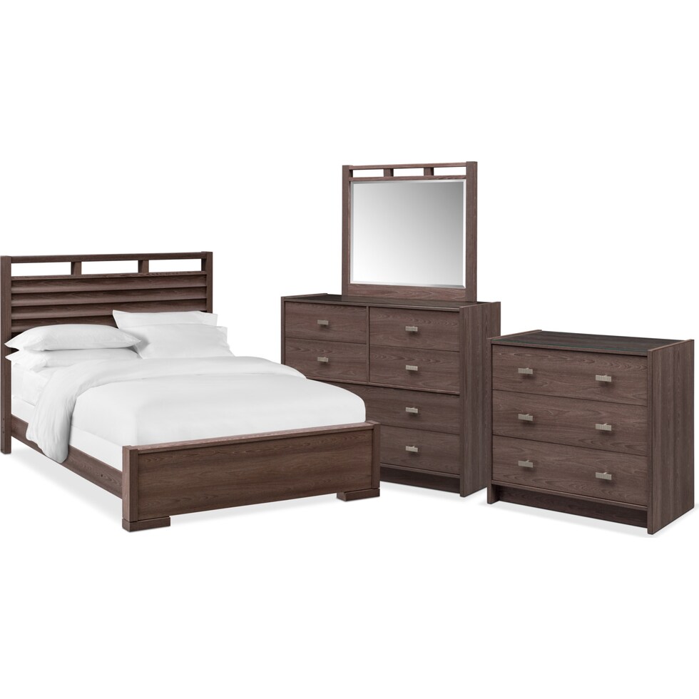 britto dark brown  pc king bedroom   