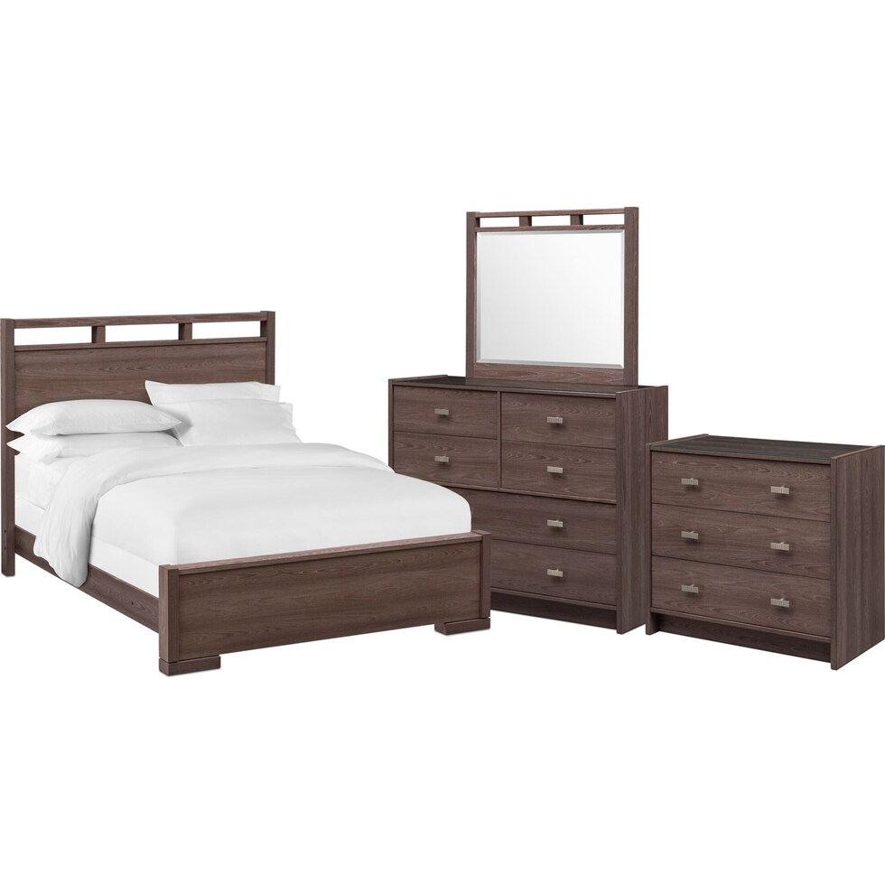 britto dark brown  pc queen bedroom   