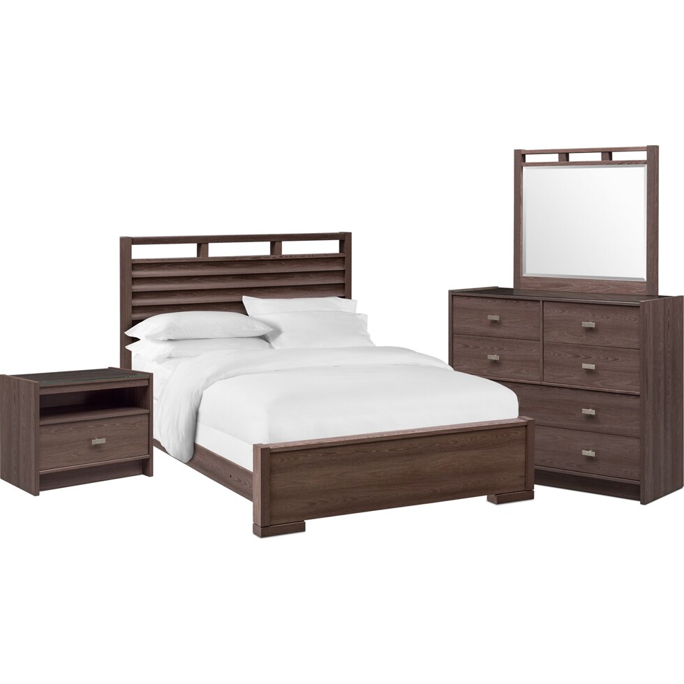 britto dark brown  pc queen bedroom   