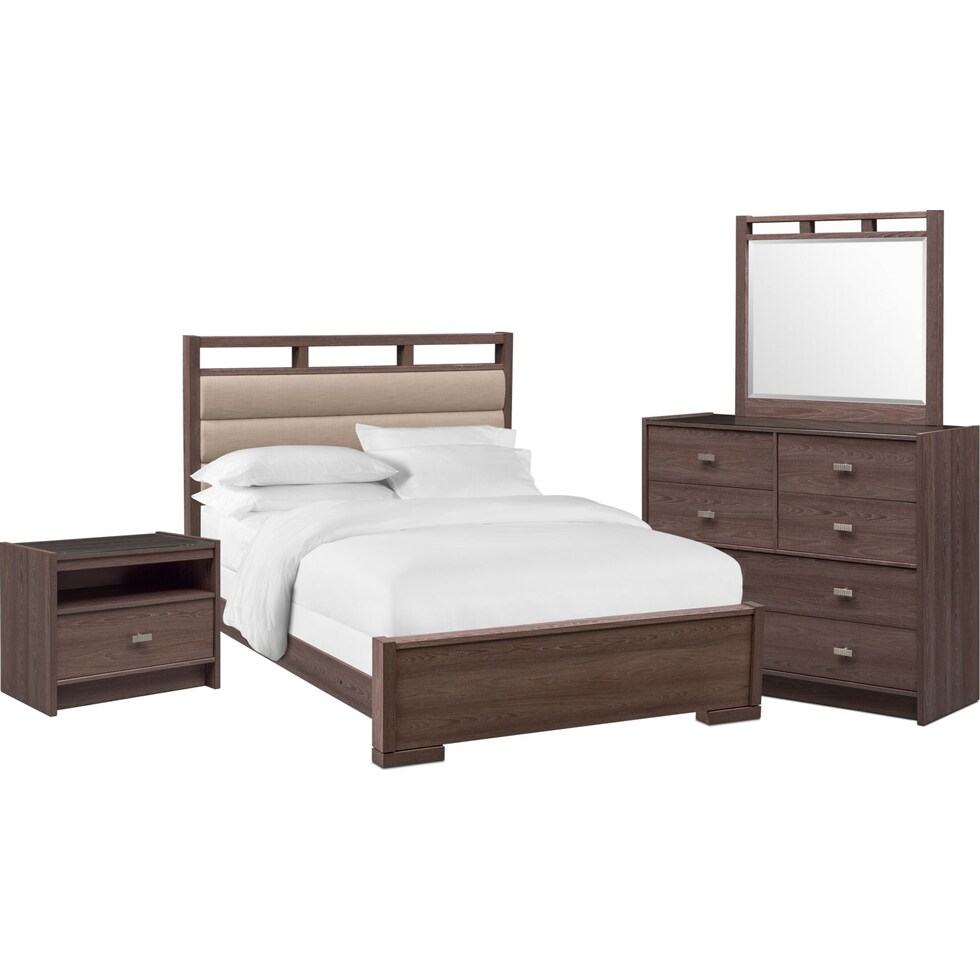 britto dark brown  pc queen bedroom   