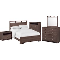 britto dark brown  pc queen bedroom   