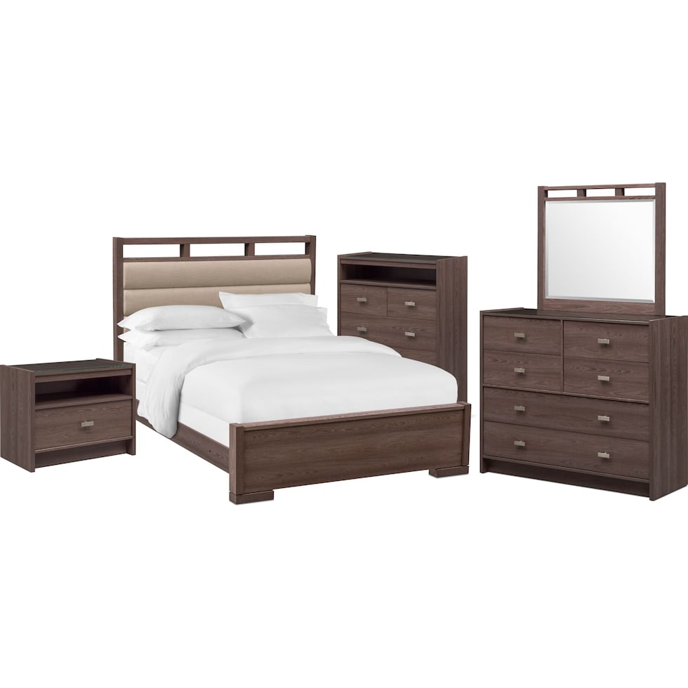 britto dark brown  pc queen bedroom   
