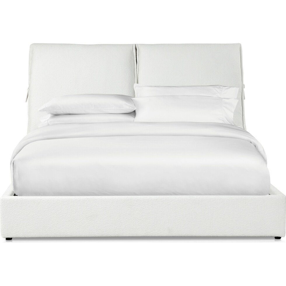 britton white king bed   