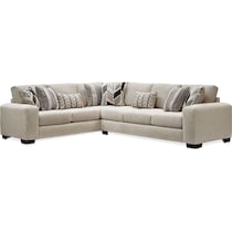 bromley neutral  pc sectional with right facing sofa   