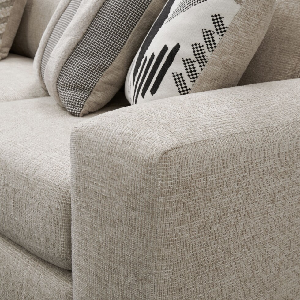 bromley neutral  pc sectional with right facing sofa   