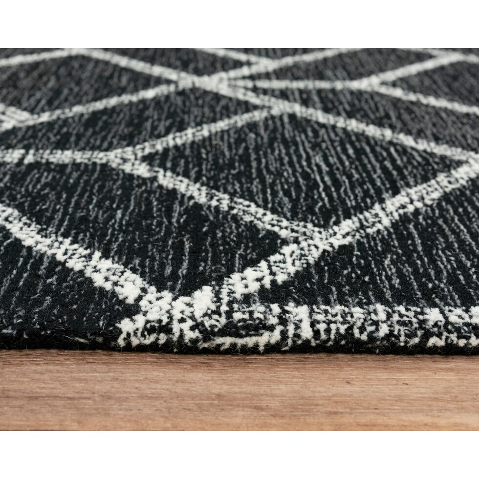 bronte black area rug  x    