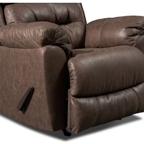 bronx dark brown manual recliner   