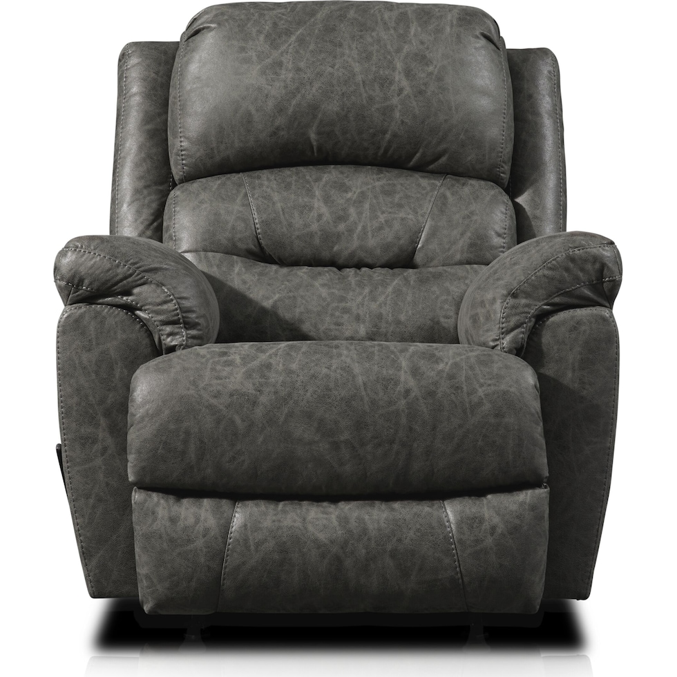 bronx gray recliner   