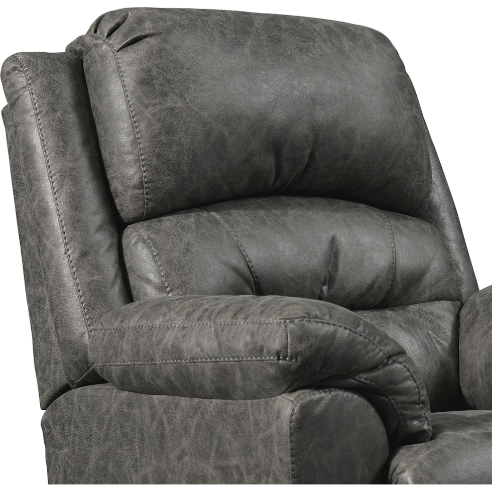 bronx gray recliner   