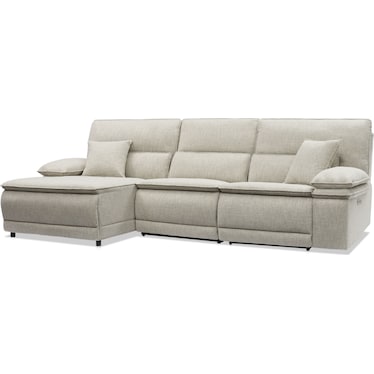 Brookdale 3-Piece Dual-Power Reclining Sectional with Chaise