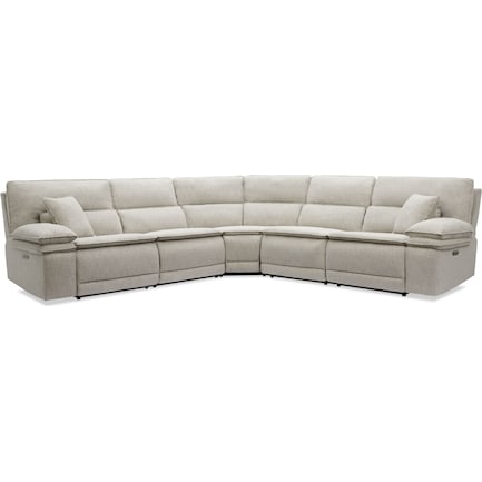 Brookdale 5-Piece Dual-Power Reclining Sectional with 3 Reclining Seats