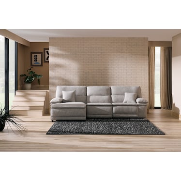 Brookdale 3-Piece Dual-Power Reclining Sectional with Chaise