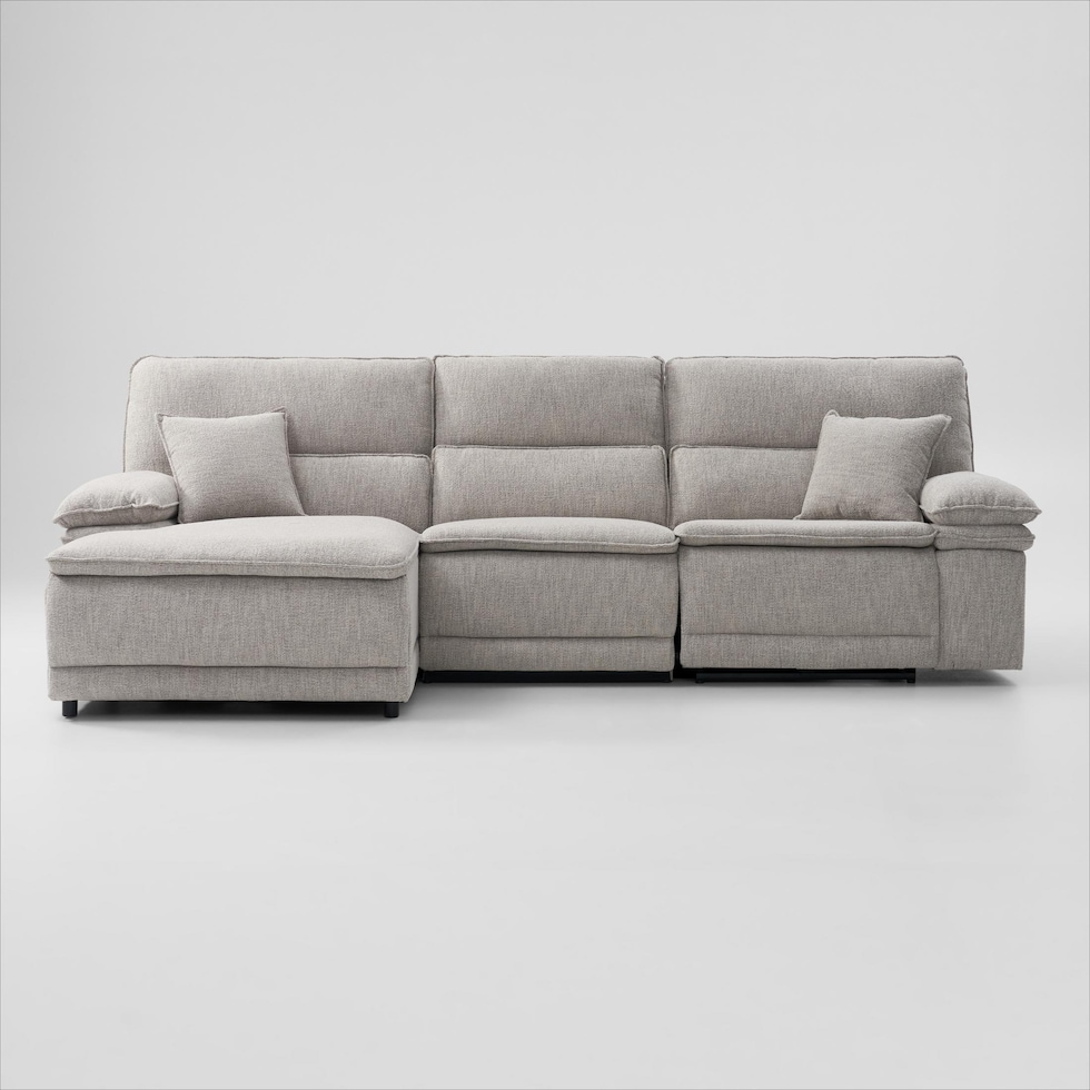 brookdale white sectional   