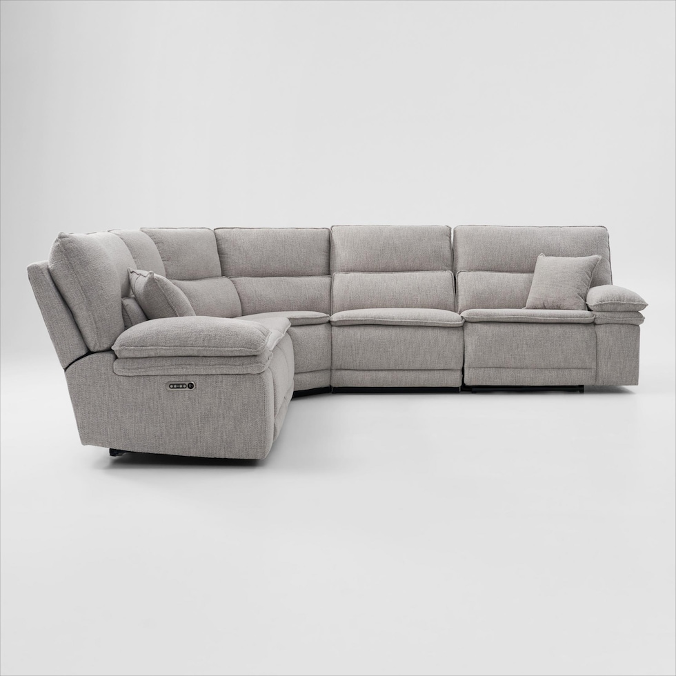 brookdale white sectional   