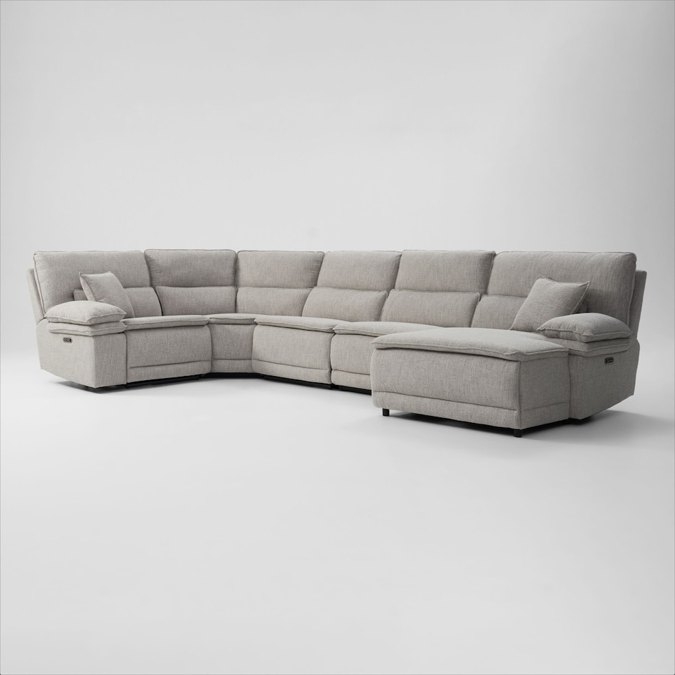 brookdale white sectional   