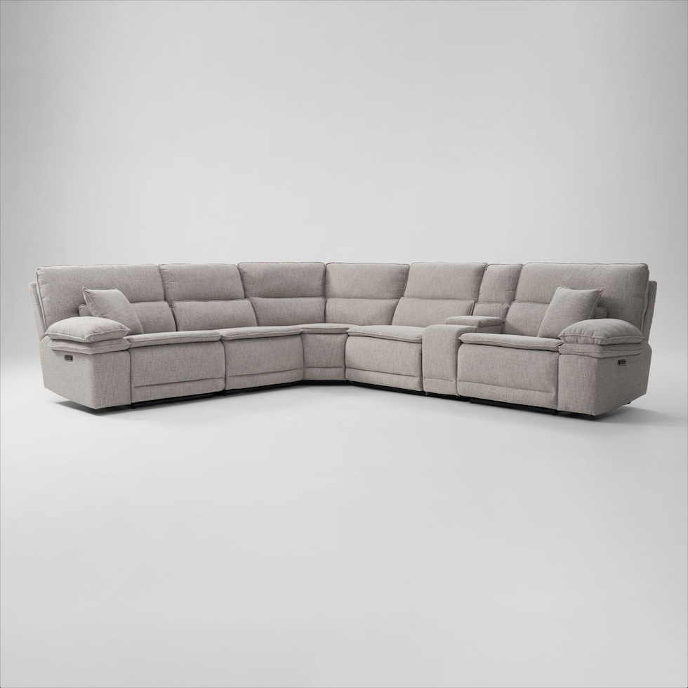 brookdale white sectional   