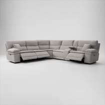 brookdale white sectional   