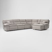 brookdale white sectional   