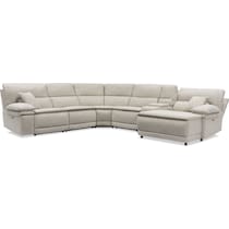 brookdale white sectional   