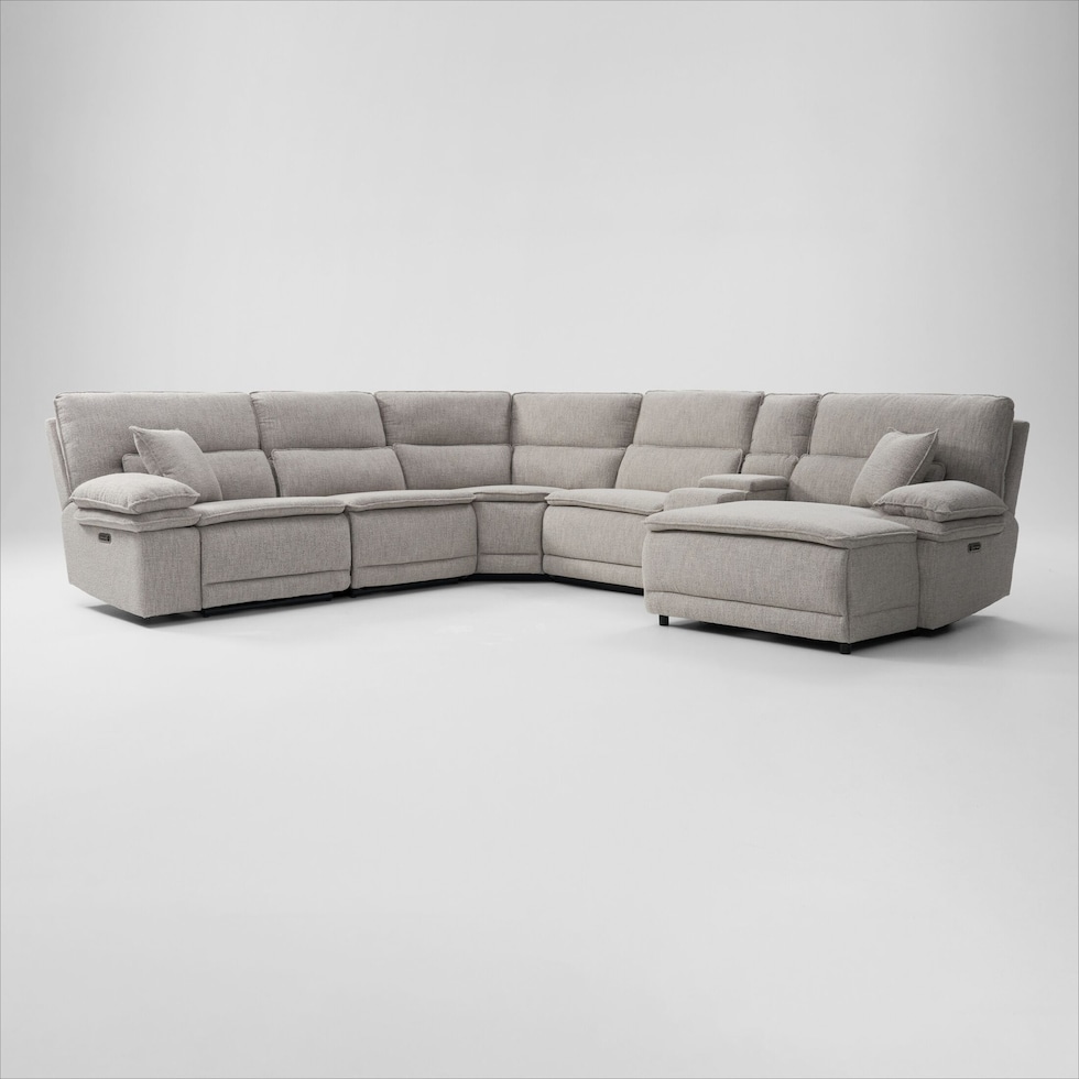 brookdale white sectional   