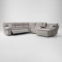 brookdale white sectional   