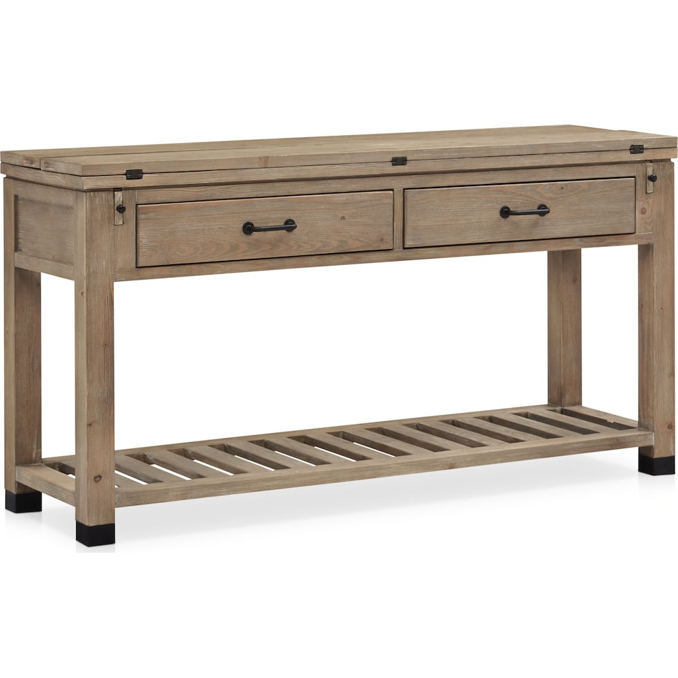 brooke harbor occasional light brown sofa table   