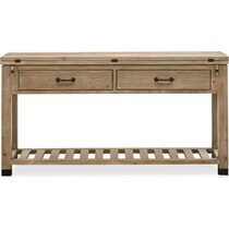 brooke harbor occasional light brown sofa table   