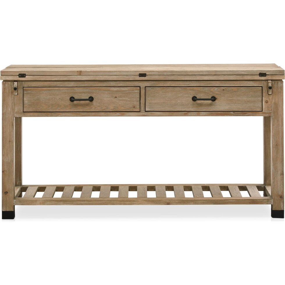 brooke harbor occasional light brown sofa table   