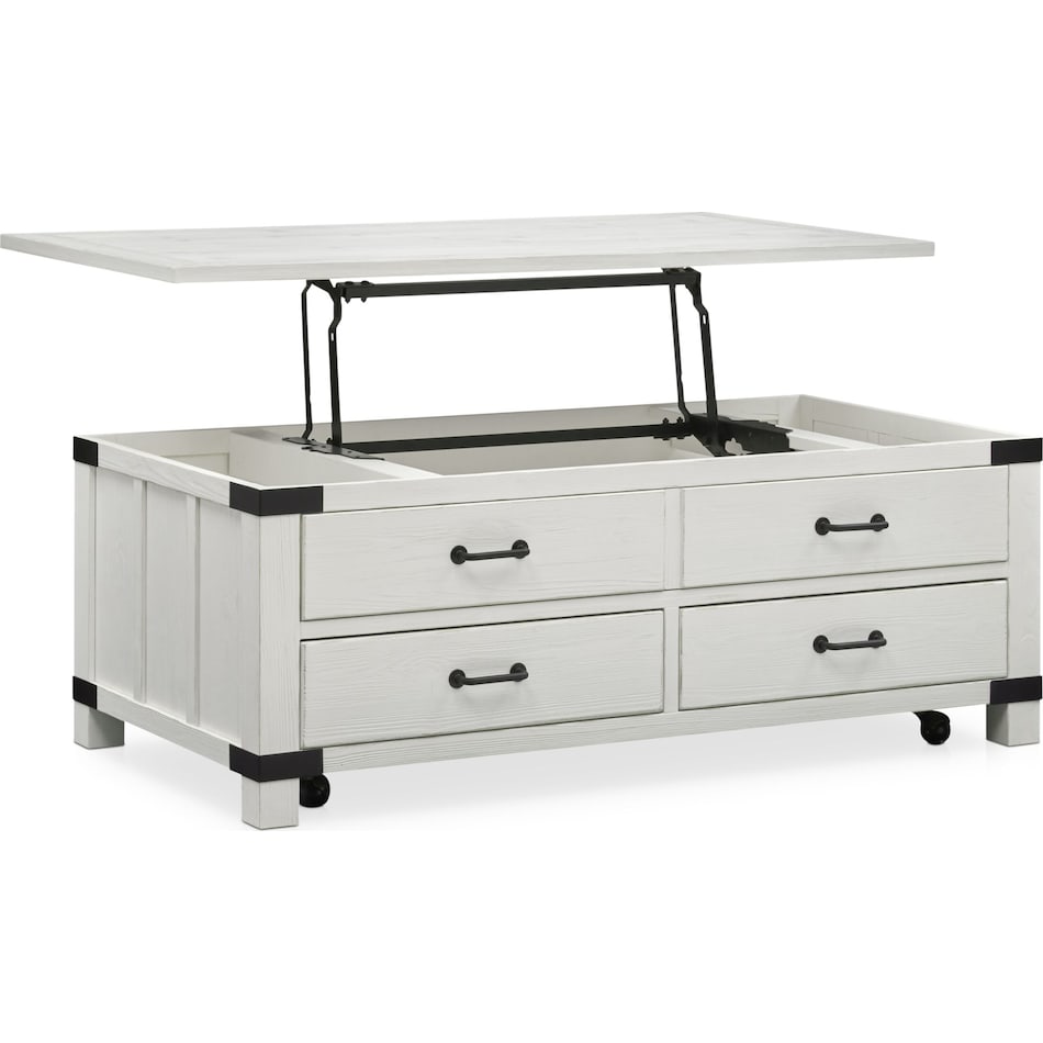brooke harbor occasional white coffee table   