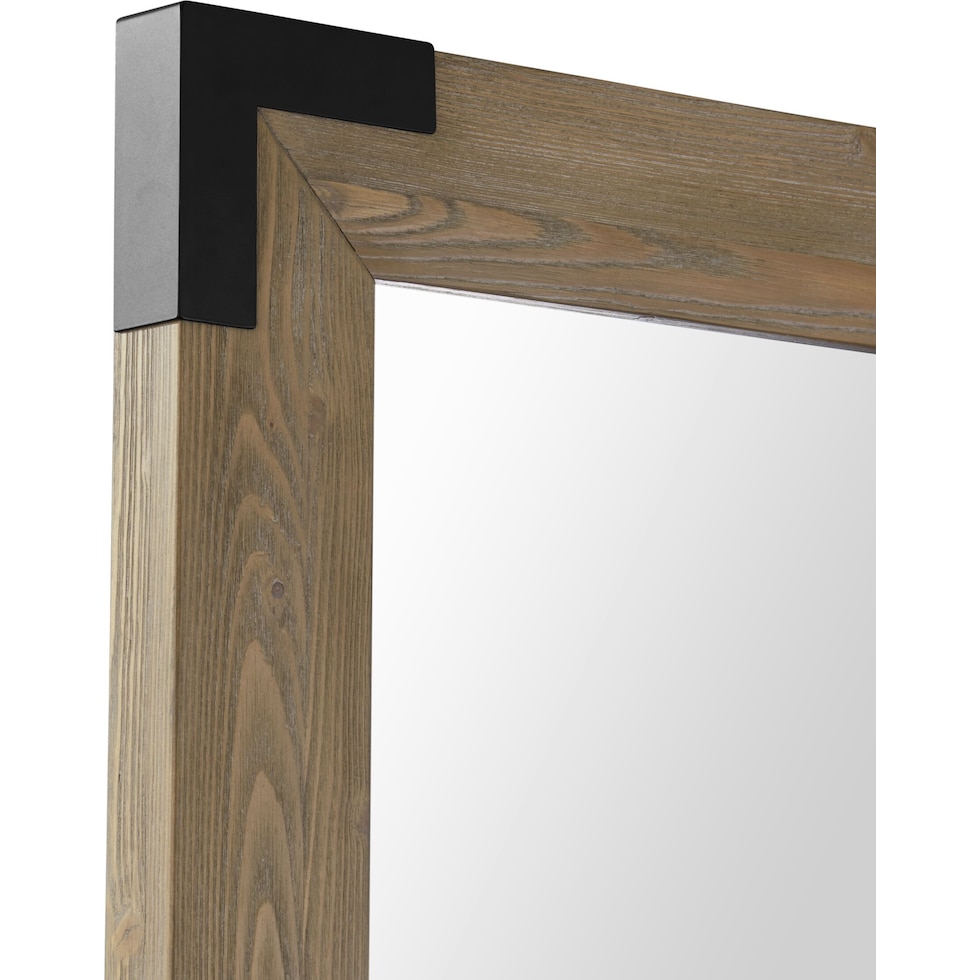 brooke harbor light brown dresser & mirror   