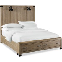 brooke harbor light brown king storage bed   