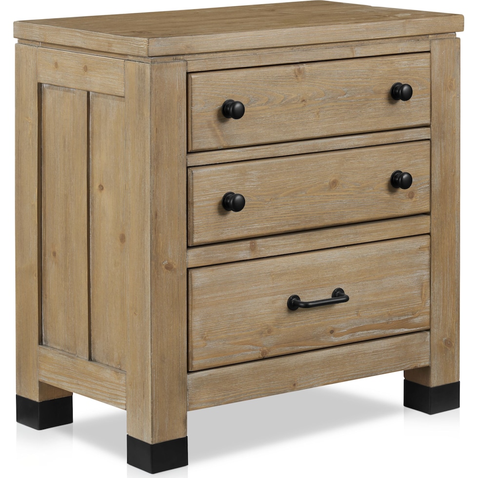 brooke harbor light brown nightstand   
