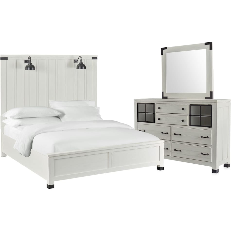 brooke harbor white  pc king bedroom   