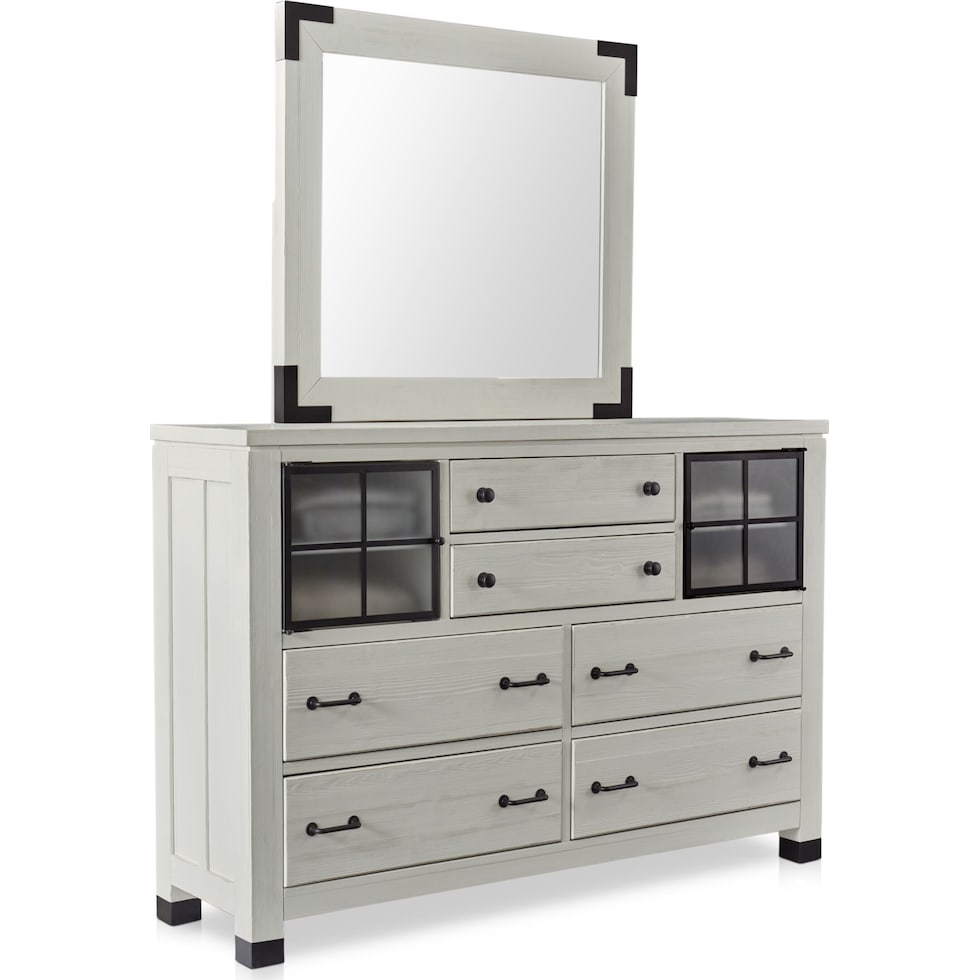 brooke harbor white  pc queen storage bedroom   